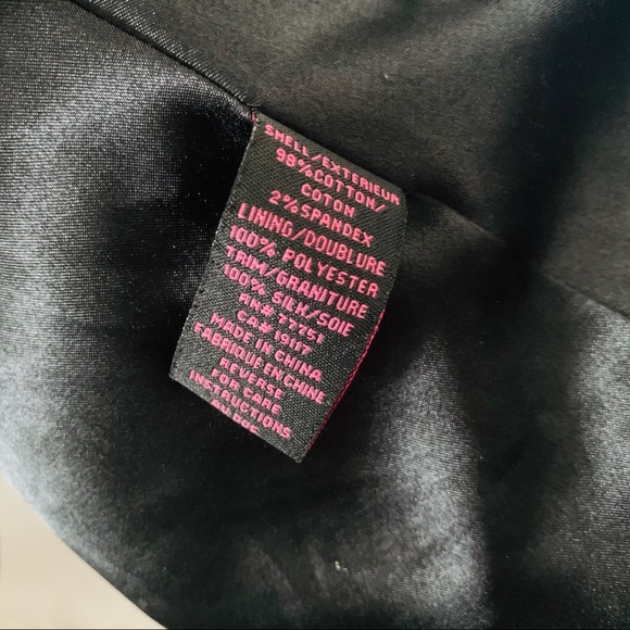 !Sold! Betsey Johnson Black Jacket Blazer Silk - Picture 7 of 8
